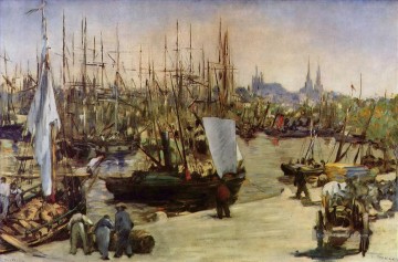  Eduard Kunst - Der Hafen von Bordeaux Eduard Manet
